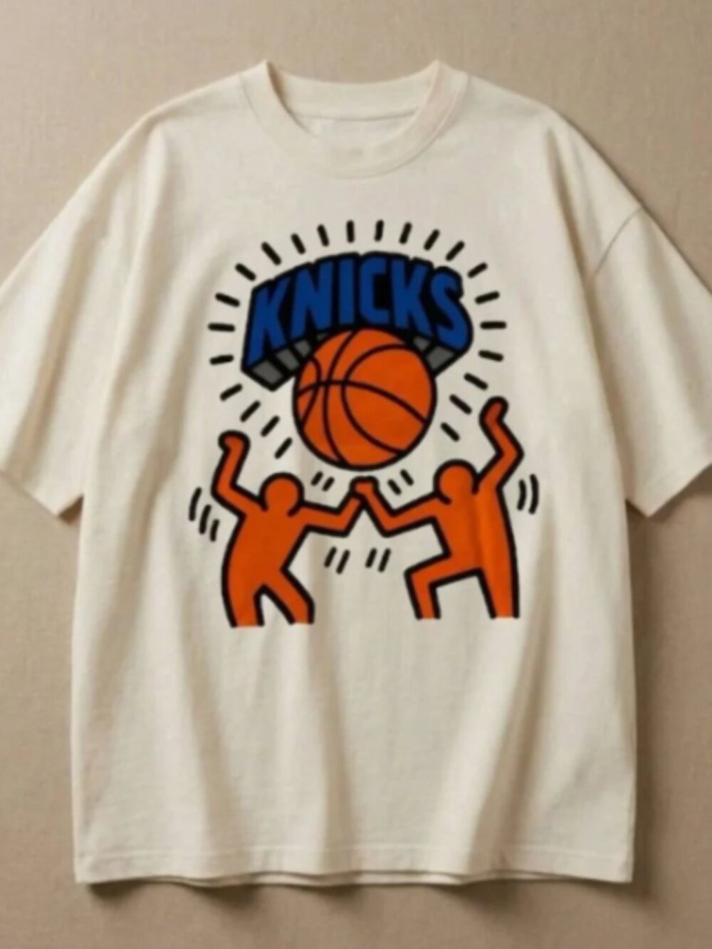New York Knicks Baseball Pop Art Graphic T-Shirt